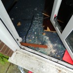 front door smashed in